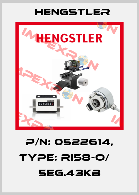 p/n: 0522614, Type: RI58-O/    5EG.43KB Hengstler