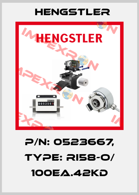 p/n: 0523667, Type: RI58-O/ 100EA.42KD Hengstler
