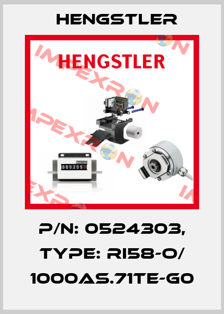 p/n: 0524303, Type: RI58-O/ 1000AS.71TE-G0 Hengstler