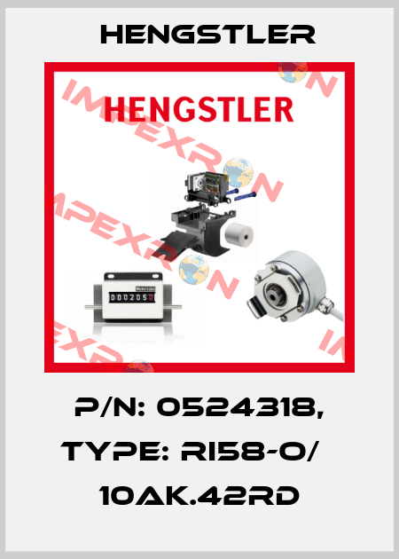 p/n: 0524318, Type: RI58-O/   10AK.42RD Hengstler