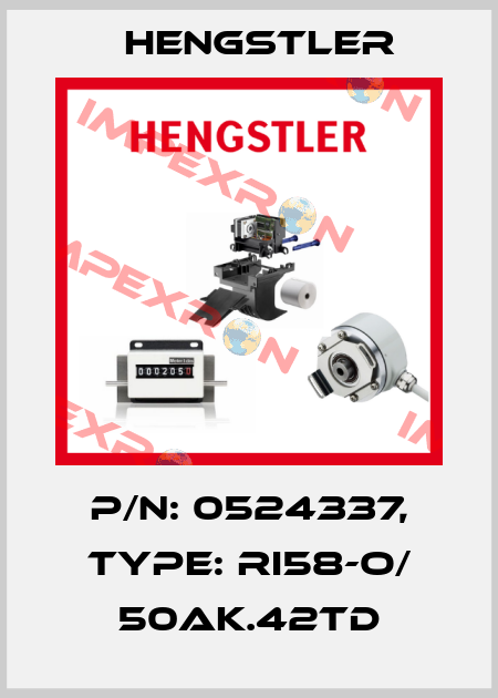 p/n: 0524337, Type: RI58-O/ 50AK.42TD Hengstler
