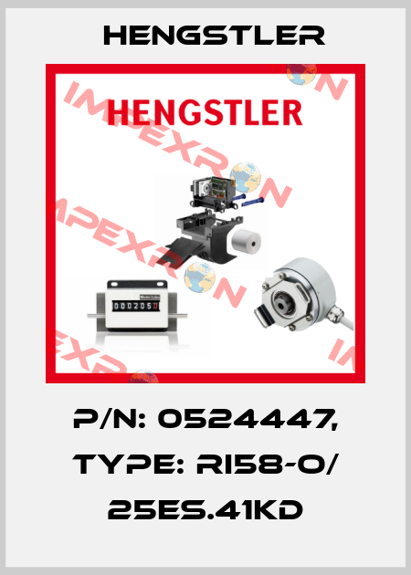 p/n: 0524447, Type: RI58-O/ 25ES.41KD Hengstler