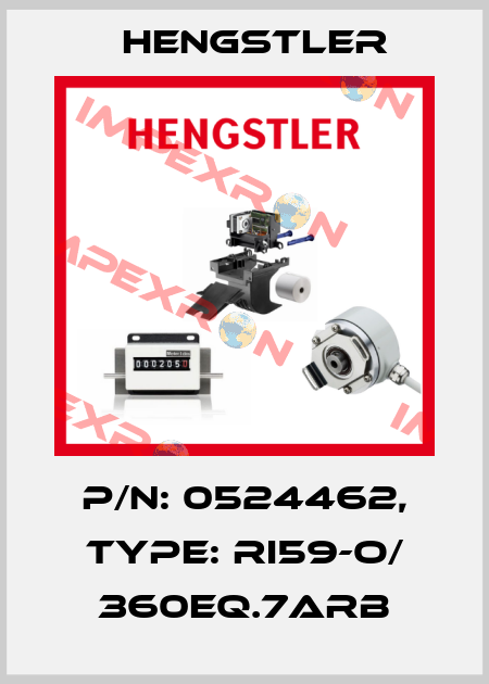 p/n: 0524462, Type: RI59-O/ 360EQ.7ARB Hengstler