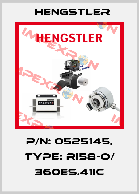 p/n: 0525145, Type: RI58-O/ 360ES.41IC Hengstler