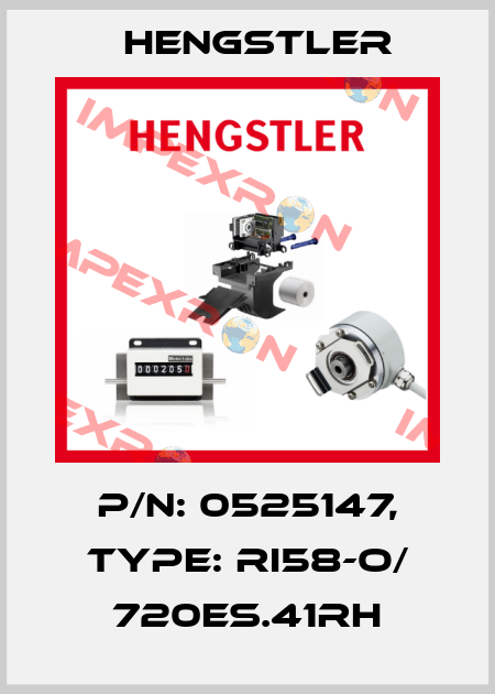 p/n: 0525147, Type: RI58-O/ 720ES.41RH Hengstler