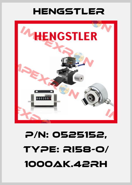 p/n: 0525152, Type: RI58-O/ 1000AK.42RH Hengstler