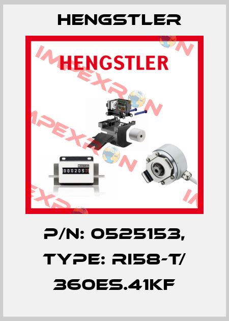 p/n: 0525153, Type: RI58-T/ 360ES.41KF Hengstler