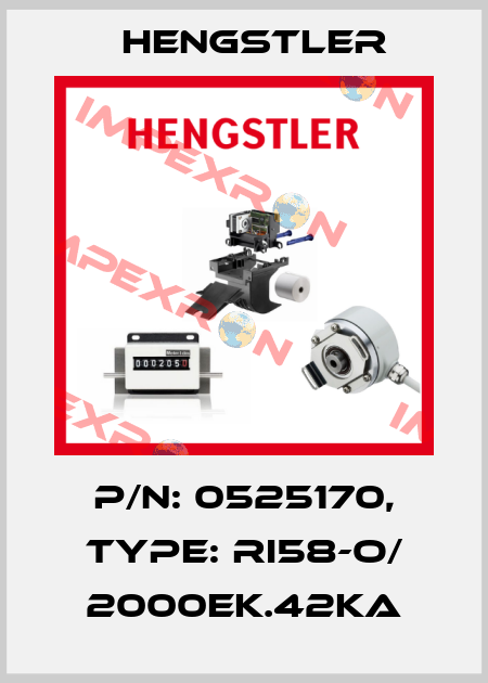 p/n: 0525170, Type: RI58-O/ 2000EK.42KA Hengstler