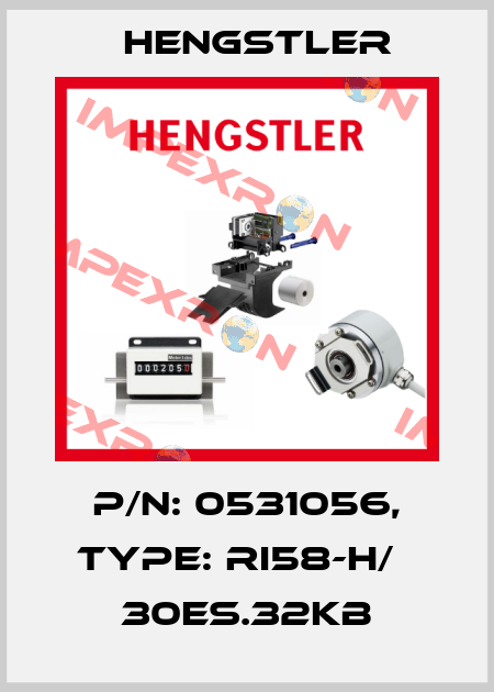 p/n: 0531056, Type: RI58-H/   30ES.32KB Hengstler