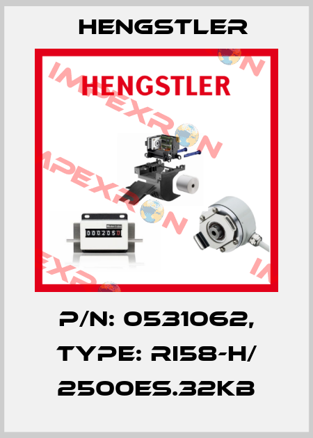 p/n: 0531062, Type: RI58-H/ 2500ES.32KB Hengstler
