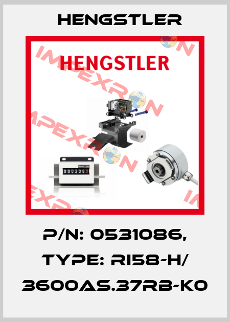 p/n: 0531086, Type: RI58-H/ 3600AS.37RB-K0 Hengstler