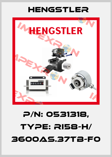p/n: 0531318, Type: RI58-H/ 3600AS.37TB-F0 Hengstler