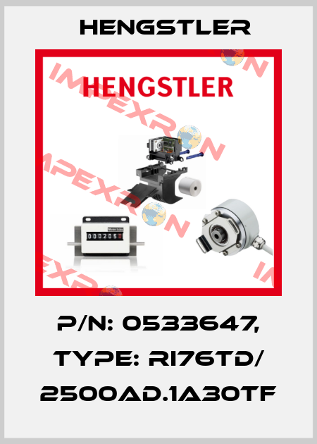 p/n: 0533647, Type: RI76TD/ 2500AD.1A30TF Hengstler