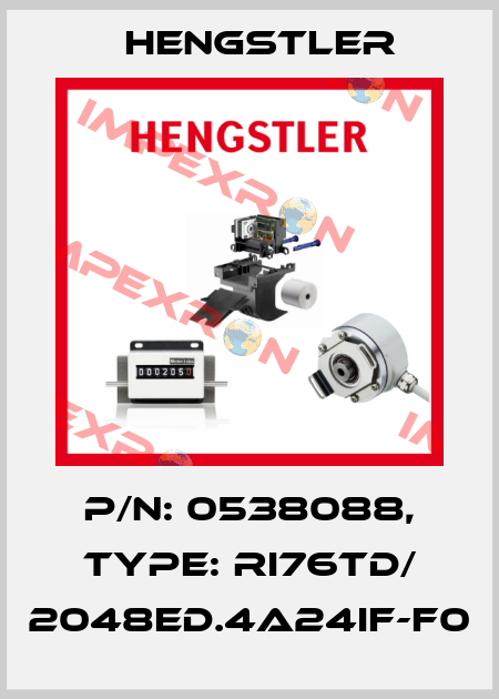 p/n: 0538088, Type: RI76TD/ 2048ED.4A24IF-F0 Hengstler