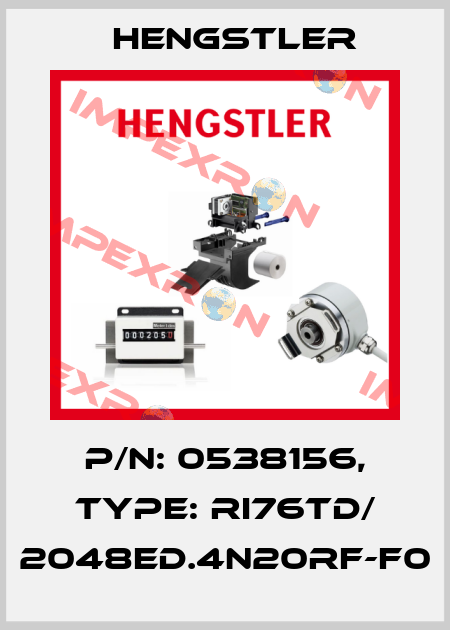 p/n: 0538156, Type: RI76TD/ 2048ED.4N20RF-F0 Hengstler