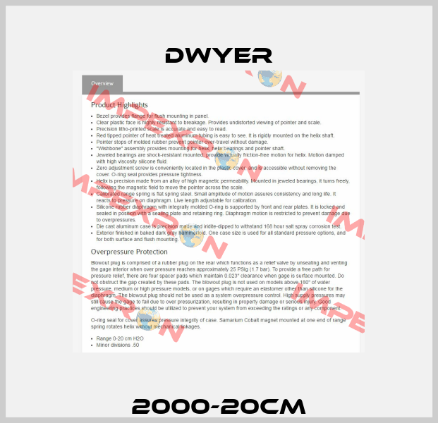2000-20CM Dwyer