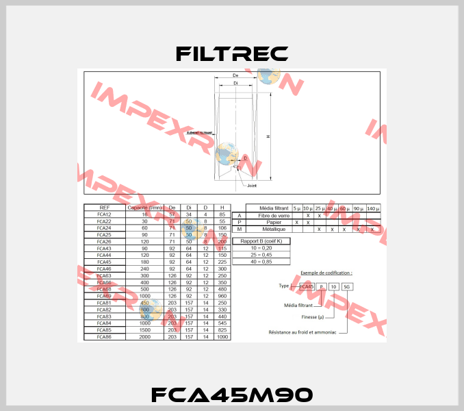 FCA45M90 Filtrec
