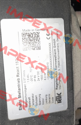 Type REact 15DC RTK Regeltechnik