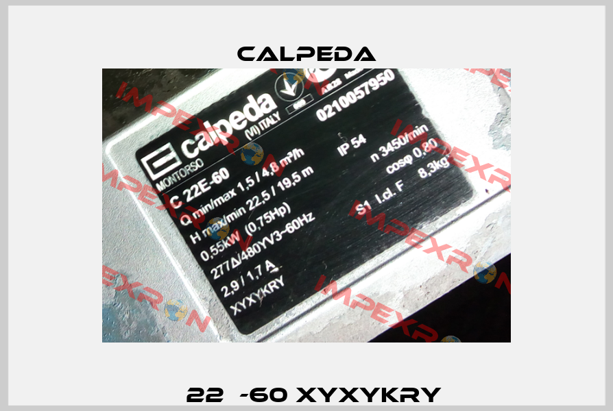 С 22Е-60 XYXYKRY  Calpeda