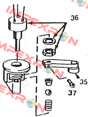 Index 37 Screw for lever Midori