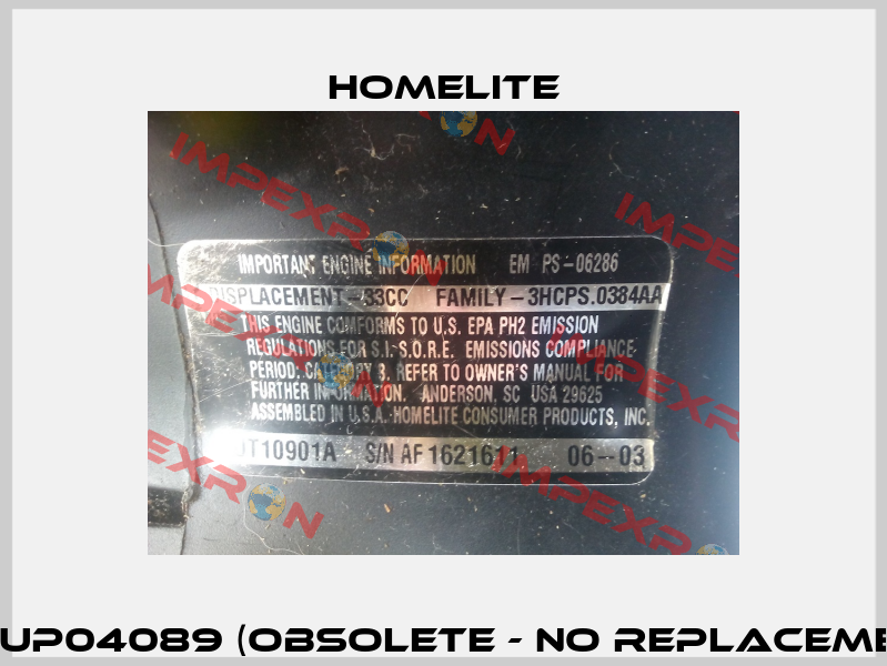 BM_UP04089 (obsolete - no replacement)  Homelite