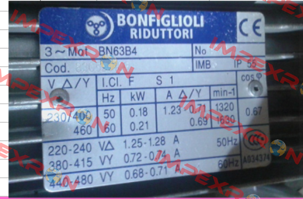 BN 63B 4 B5 Bonfiglioli