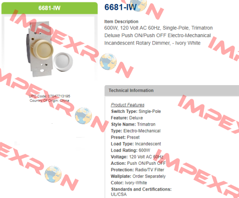 6681-IW Leviton