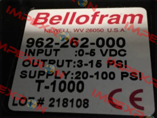 962-262-000  Bellofram