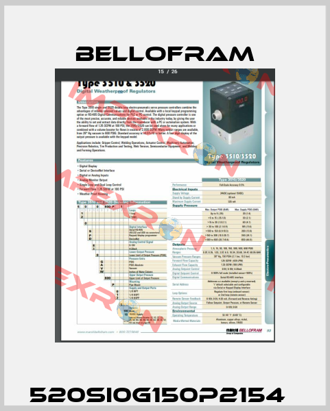 520SI0G150P2154   Bellofram