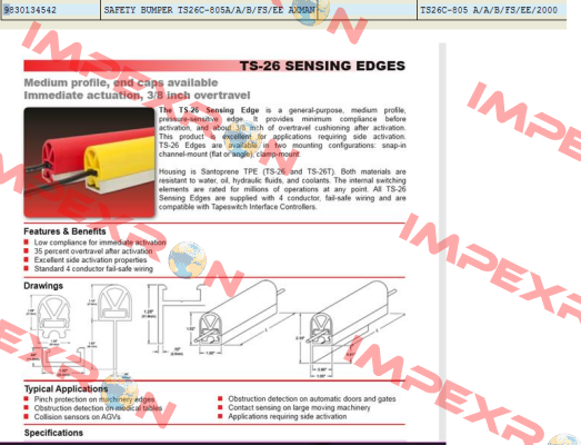  TS26C/0805/3  Tapeswitch