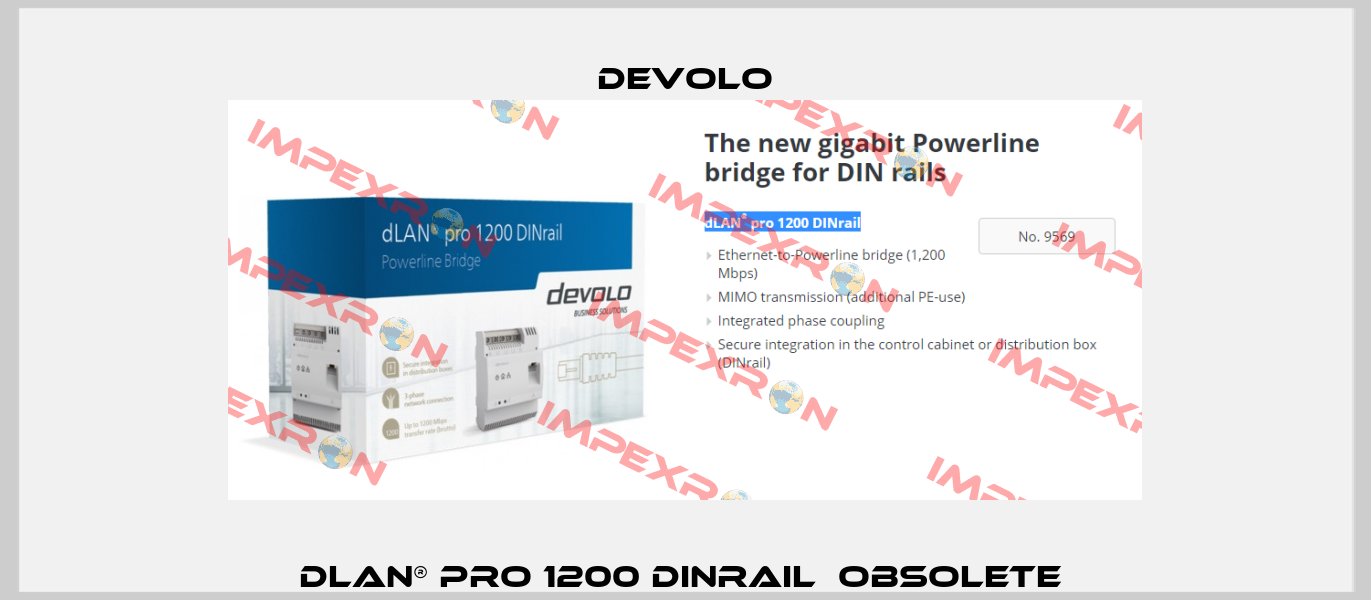 dLAN® pro 1200 DINrail  Obsolete  DEVOLO