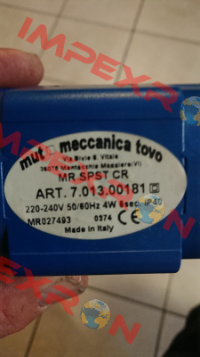 7.013.00181, new code 7.013.00401 Mut Meccanica Tovo SpA