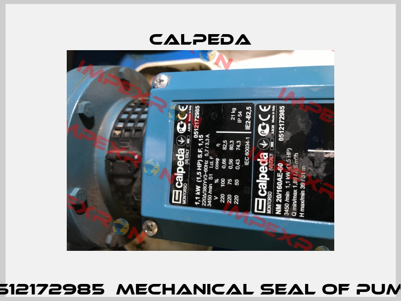 0512172985　Mechanical seal of pump Calpeda