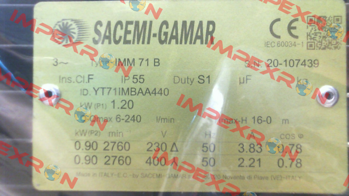 IMM 71B (YT71IMBAA440-1) Sacemi