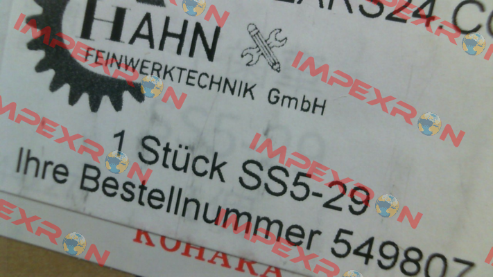 SS5-29 KHK GEAR