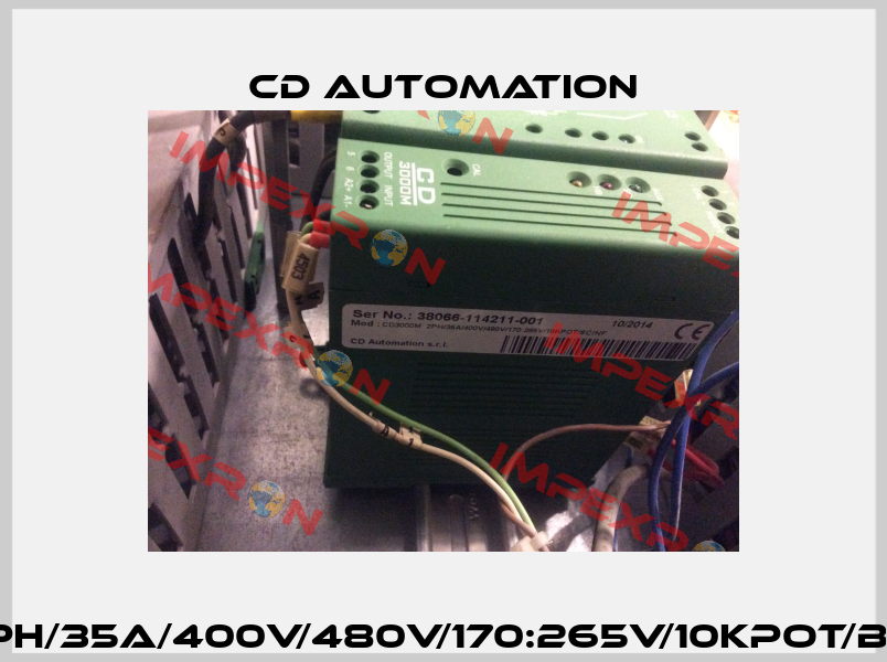 CD3000M 2PH/35A/400V/480V/170:265V/10KPot/BF008/NF/EM  CD AUTOMATION