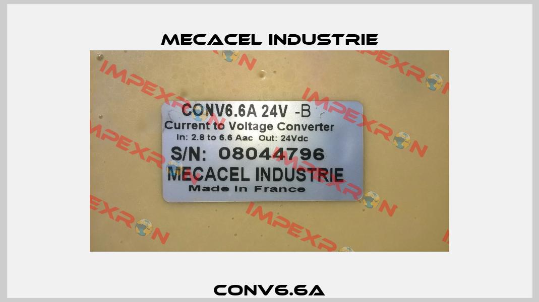 CONV6.6A Mecacel Industrie