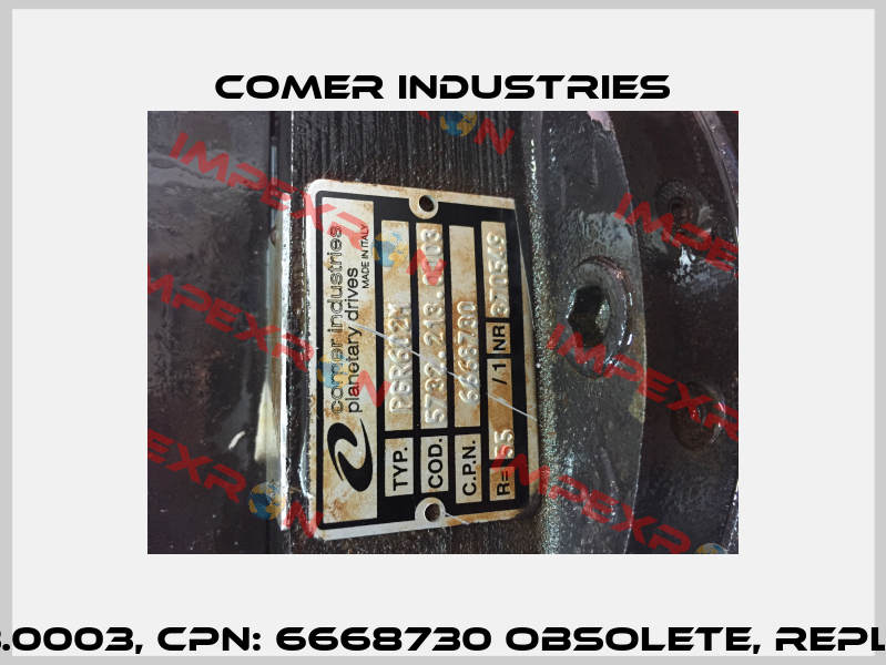 PGR602M, COD. 5732.213.0003, CPN: 6668730 Obsolete, replaced by 5732.213.0008  Comer Industries