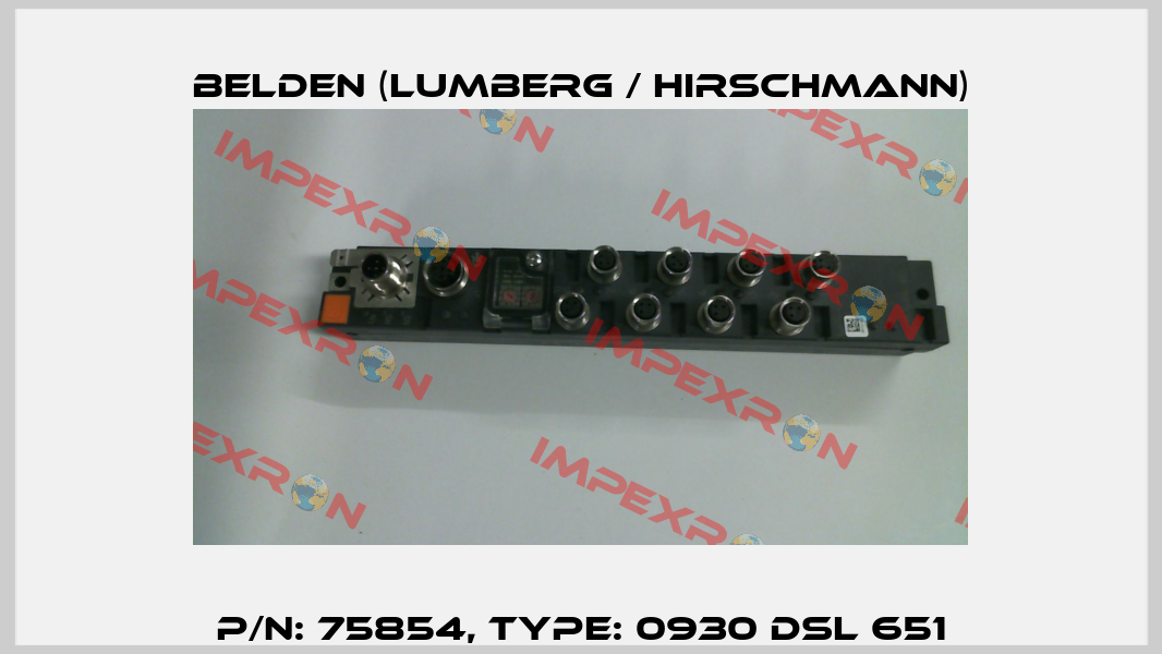 P/N: 75854, Type: 0930 DSL 651 Belden (Lumberg / Hirschmann)
