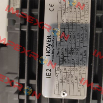 HMA2 90 L-2 (2.5kW, B3) Hoyer Motors