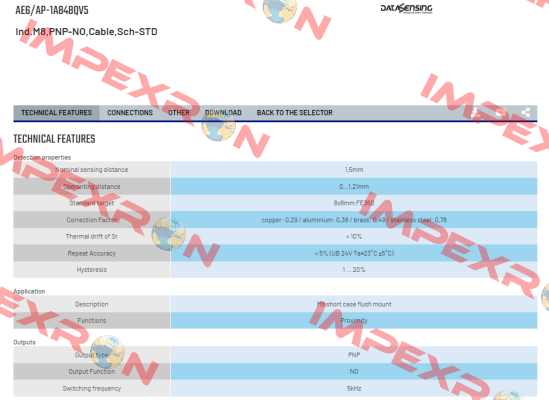 AE6/AP-1A848QV5 Micro Detectors / Diell (now Datasensing)
