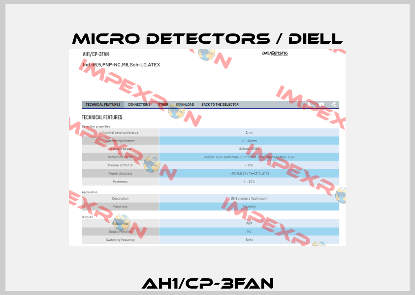 AH1/CP-3FAN Micro Detectors / Diell