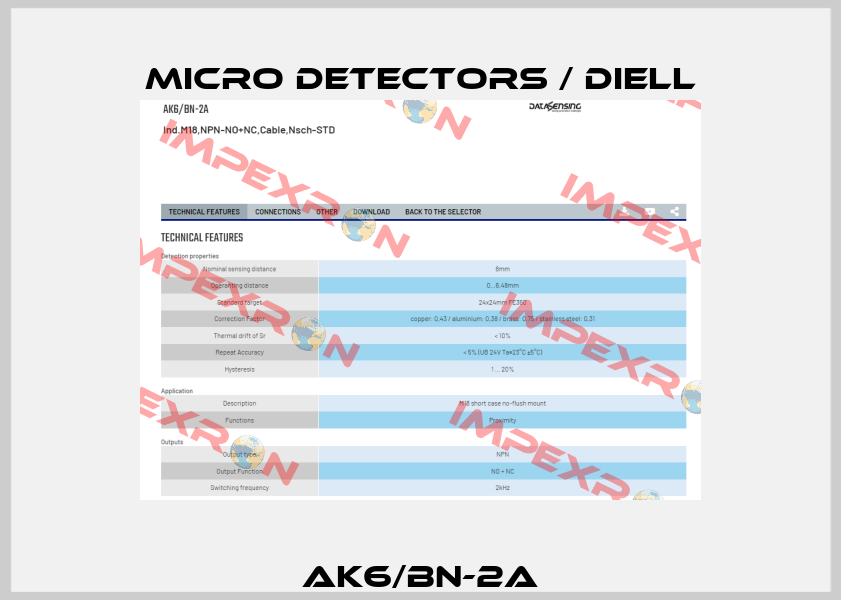 AK6/BN-2A Micro Detectors / Diell