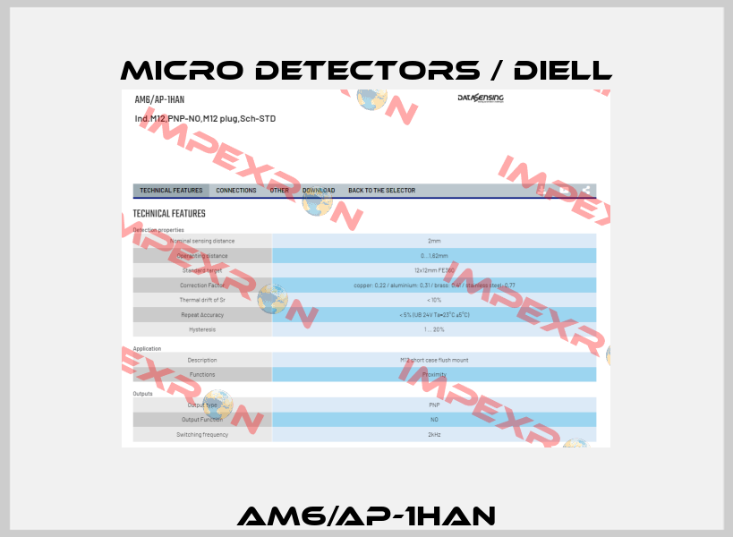 AM6/AP-1HAN Micro Detectors / Diell