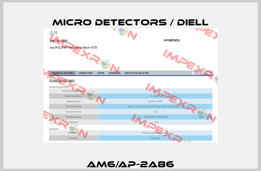 AM6/AP-2A86 Micro Detectors / Diell
