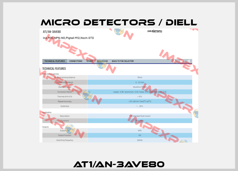 AT1/AN-3AVE80 Micro Detectors / Diell