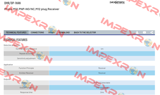 DMR/0P-1HAN Micro Detectors / Diell (now Datasensing)