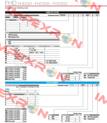 FHD-051-5-B-A-G1-A16-R-P01 MP Filtri