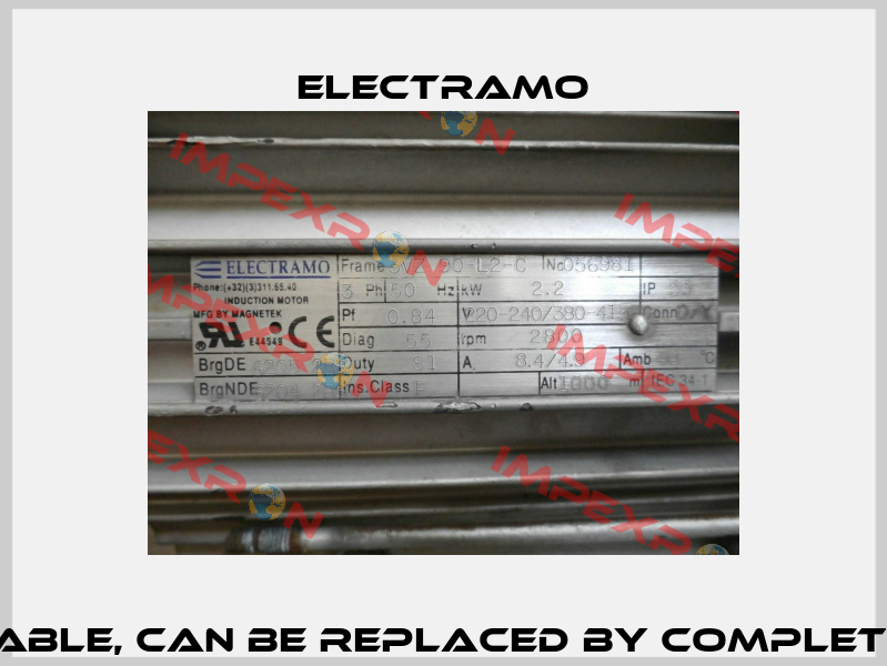 3VZ 90-L2-C not available, can be replaced by complete motor AP2.20D2N23 Electramo