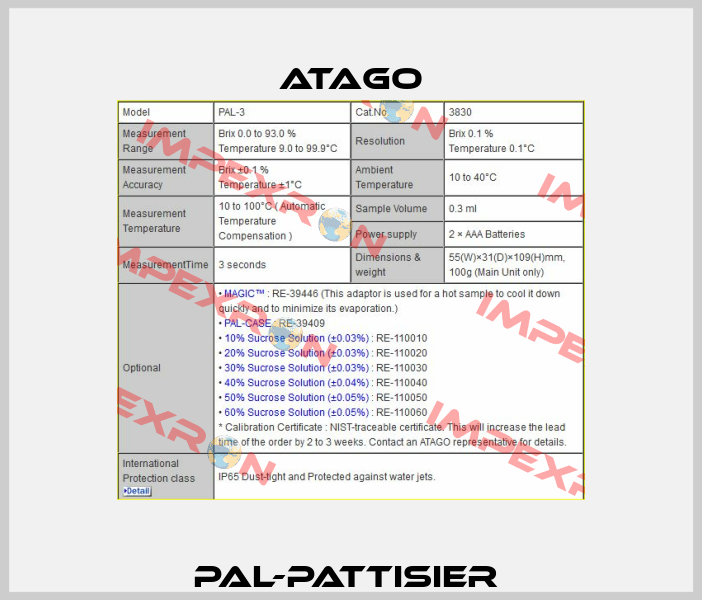 PAL-Pattisier  ATAGO
